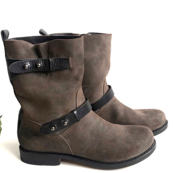 RAG & BONE New York Moto suede leather brown BOOTS 9.5 EUC - Picture 1 of 7